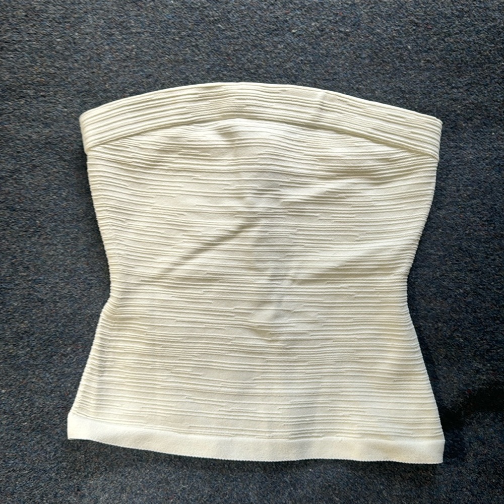COS White Strapless Top